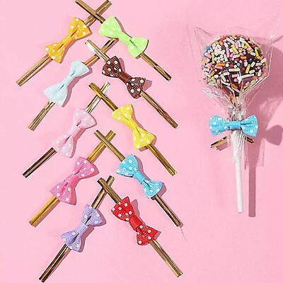 #ad White Lollipop Paper Lolly Sticks Food Packaging Tie Wire Cake Pop Bag GBP 4.99
