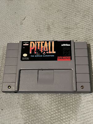 #ad Pitfall: The Mayan Adventure Nintendo SNES 1994 Cartridge Only Tested $4.99