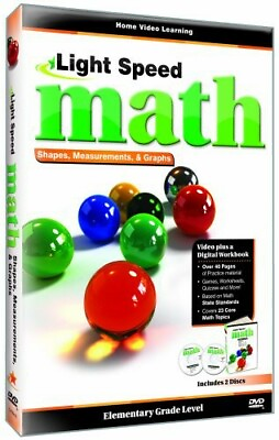 #ad Light Speed Math: Measurement and Graphs New DVD With CD Rom 2 Pack $5.84