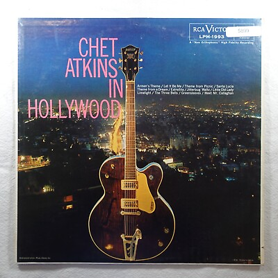 #ad Chet Atkins In Hollywood Record Album Vinyl LP $14.77