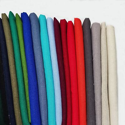 #ad Solid Color Linen Cotton 55#x27;#x27; Wide By Yards DiyToysDollsShirtSewing Fabric $20.21