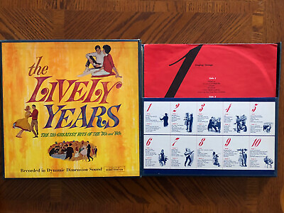 #ad The Lively Years 120 Greatest Hits of the 50#x27;s amp; 60#x27;s 10 Vinyl Album Boxed Set $18.95