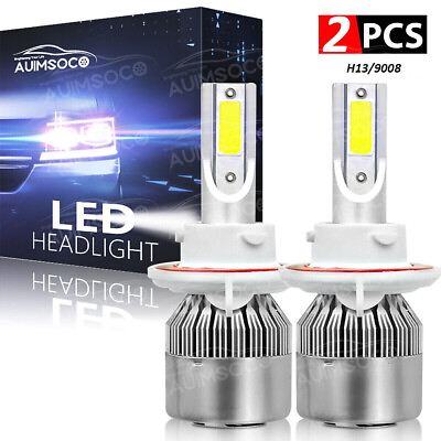 #ad H13 9008 Hi Low Beam LED Headlight 6000K White Bulbs for 2004 2014 Ford F 150 $29.99