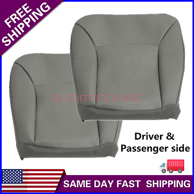 #ad For 2002 2008 Ford Driver amp; Passenger Bottom Lower Perforated Seat Cover Gray $60.29