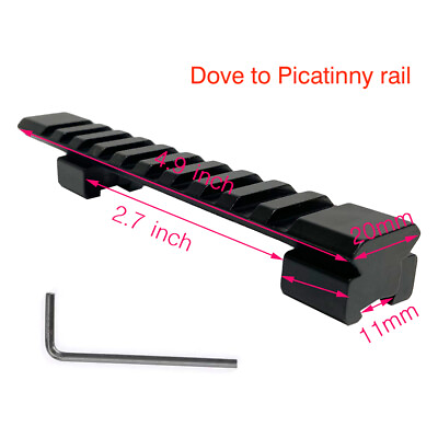 #ad Dovetail 3 8quot; to Weaver Picatinny Rail Adapter Converter Mount Rail Adapter $10.99