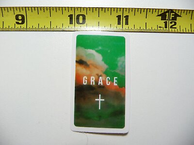 #ad GRACE CROSS CLOUDS DECAL STICKER FAITH CHURCH CHRISTIAN BELIEF $2.99