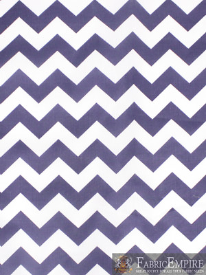#ad Polycotton Printed Fabric Large Chevron NAVY WHITE 60quot; Wide Sold by the yard $3.90