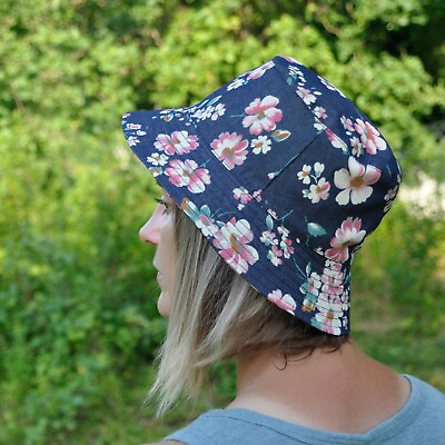 #ad Women#x27;s Denim Bucket Hat. Summer hat for women and girls. Outdoor beach hat $17.00