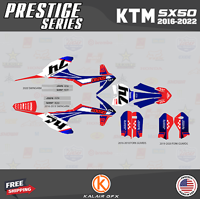 #ad Graphics Kit for KTM 50SX SX50 50 SX 2016 2023 Prestige Red Blue Stock $96.99
