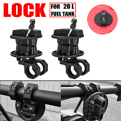 #ad Gas Can Mount for 5Gallon Gas Tank Cans Lock Oil Mounting Lock w Roll Bar Clamp $65.99