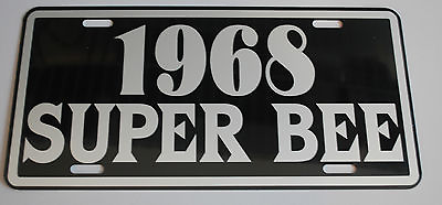 #ad METAL LICENSE PLATE 1968 68 SUPER BEE 383 426 FITS HEMI DODGE B BODY CORONET $18.95