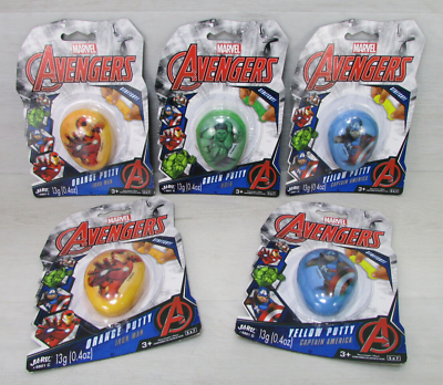 #ad 5 Marvel Avengers Silly Putty Party Favors Captain America Hulk Iron Man Ja R $12.74