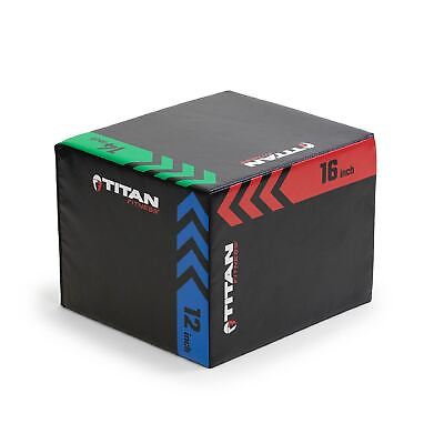 #ad Titan Fitness Youth Pro Duty Heavy Foam Plyometric Box 12in 14in 16in $79.99