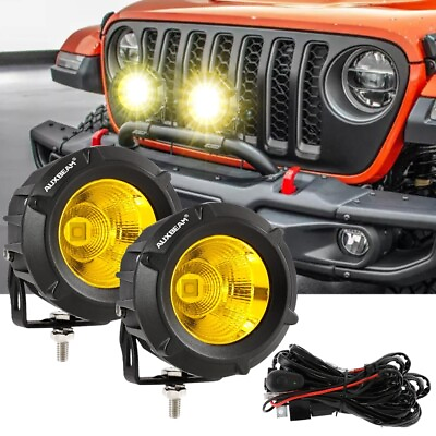#ad AUXBEAM 4quot;inch Round LED Work Light Bar Spot Pods Fog Driving Lamp Offroad 4WD $59.48