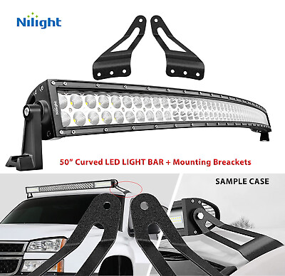 Nilight 50quot; 288W LED Light Bar Mount Brackets For Chevy Silverado amp; GMC 07 14 $139.99