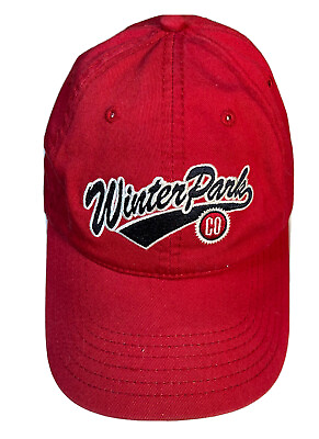 #ad Vtg Ski Resort Hat Cap Adj Colorado Winter Park Red Baseball $15.00