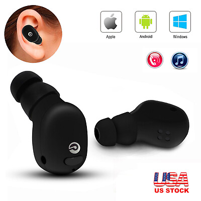 #ad Bluetooth Mini Earphone Music Headset True Wireless Earbuds for iOS Android $13.15