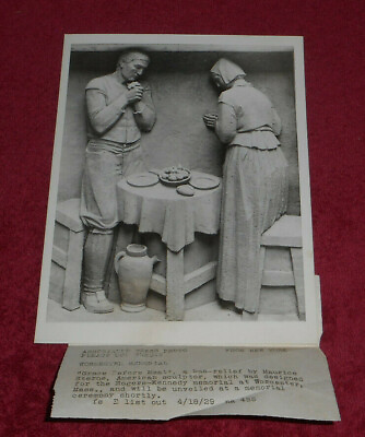 #ad 1929 Press Photo Rogers Kennedy Memorial Sculpture Detail By Maurice Sterne MA $7.73
