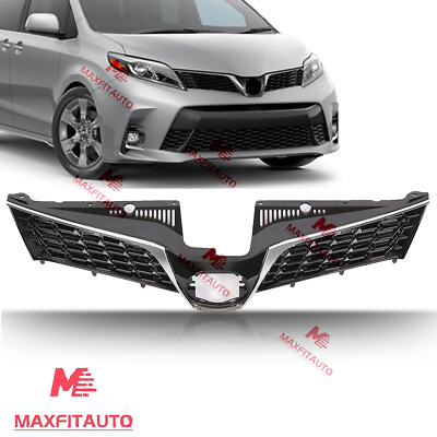 #ad Fits Toyota Sienna 2018 2020 SE Front Upper Grille With Chrome Trim Assembly $88.99