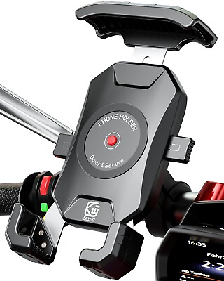 #ad 4 7quot;Cell Phone Holder Base Aluminum Alloy Motorcycle Phone Mount Handlebar Clamp $12.99