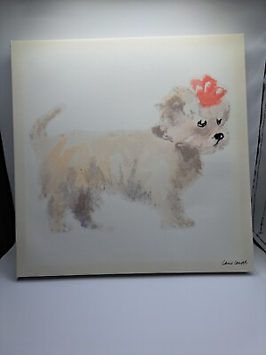 #ad White Dog Canvas Print 12 X 12 $21.00