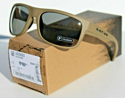 #ad NATIVE EYEWEAR Ashdown POLARIZED Sunglasses Desert Tan Gray NEW $59.00