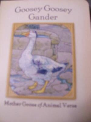 #ad Goosey Goosey Gander Mother Goose of Animal Verse Board book GOOD $4.49
