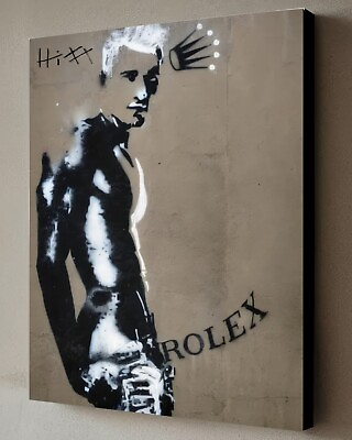 #ad Street Art Banksy Style Gay ROLEX Painting w COA Canvas 40X30cm signed HITT $250.00