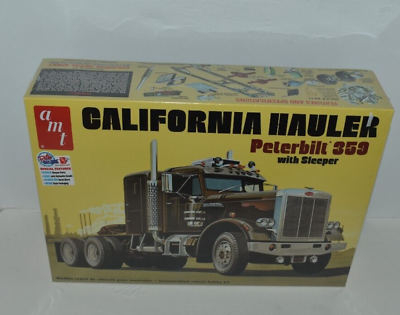 #ad AMT Peterbilt 359 California Hauler with Sleeper 1:25 Scale Plastic Model Kit $54.95