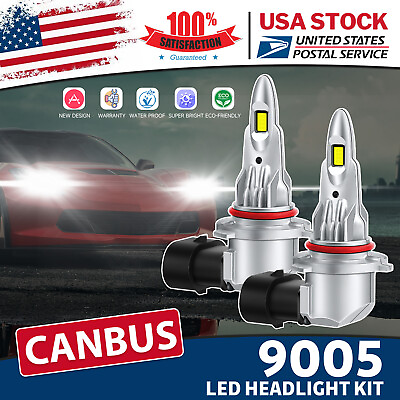 #ad Set of 2 9005 HB3 LED Headlight Bulbs High Beam Conversion Kit 6000K CANBUS $18.99