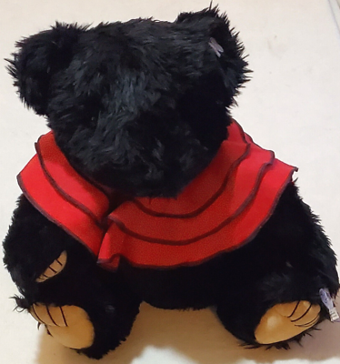 #ad Annette Funicello Bear Co Large Black W Red Cape Tags Collectible Plush Bear $51.95