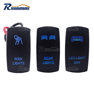 Blue ROCK REAR LED LIGHT BAR Rocker Switch For Polaris RZR Ranger 570 XP 1000 $12.49
