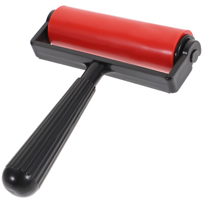 #ad 10CM Rubber Roller for Printmaking Stamping amp; Construction Red $9.15