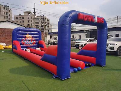 #ad 6.5x3x3m Double Lane Inflatable Bowling Game Inflatable Bowling Alley with Balls $1329.90