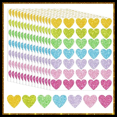 #ad #ad Heart Stickers Glittery Sparkly $5.00