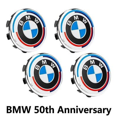 #ad BMW 50th Anniversary Emblem Front Hood And Trunk Logo Wheel Center Hub Caps Logo $17.55