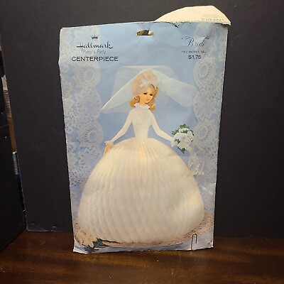 #ad Hallmark Wedding Shower Engagement Party Honeycomb Bride 13.75quot; Centerpiece look C $15.75