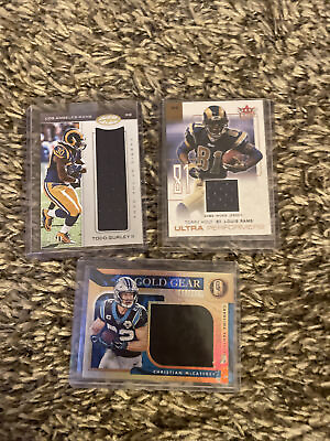 #ad Patch sports cards Christian Mcaffrey Todd Gurley And Tory Holt FREE SHIPPING $40.00