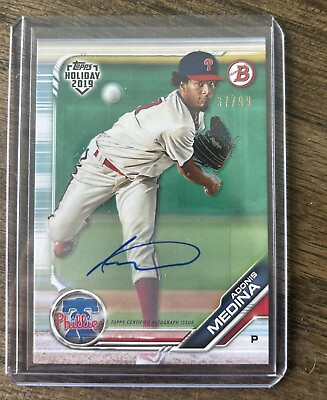 #ad 2019 Topps Holiday Bowman Prospects Autographs #TH AM Adonis Medina 99... $9.99