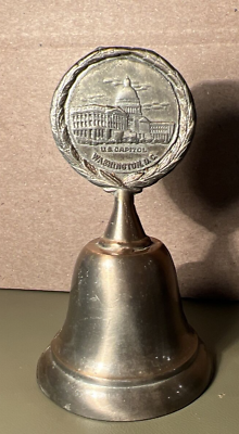 #ad Washington DC Capitol White House Copper Alloy Metal Bell Souvenir USA Made $5.00