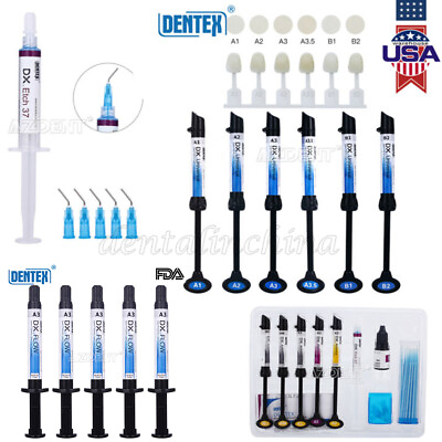 #ad Dental Resin Shade A1 A2 A3 Syringe Universal Composite Light Curing Dentist Kit $34.95
