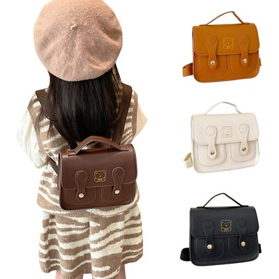 #ad Fashion Backpack Children Girls Boys School Bag Leather Baby Backpacks Kids Bags $24.73