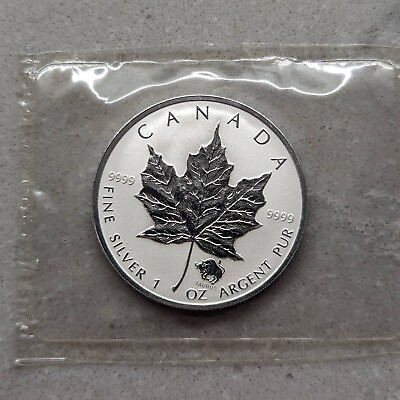 #ad 2005 Taurus Mint Sealed Canada $5 Silver Maple Leaf 99.99% Pure 1 oz RCM Zodiac C $67.99