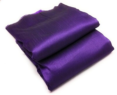 #ad Silk Fabric Dress Tunic Top Solid Fabric Sewing Purple 42quot;W Kurti Material 4YD $14.39