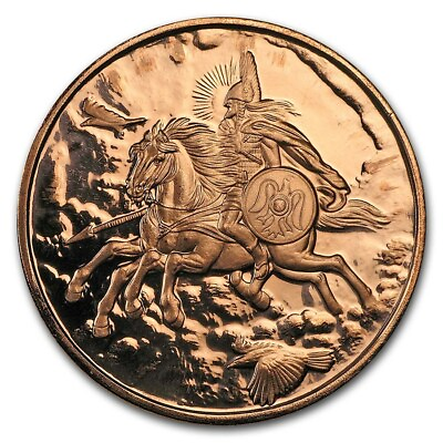 #ad 1 oz Copper Round Odin#x27;s Steed Sleipnir $2.75