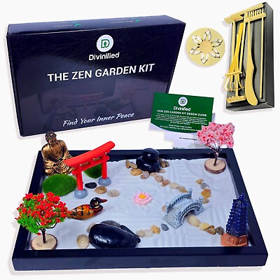 #ad Beautiful Japanese Zen Garden Kit Zen Garden Sand Zen Garden For Desk $39.95