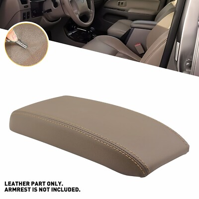 #ad For 1996 00 01 2002 Toyota 4Runner Leather Center Console Lid Armrest Cover Tan $13.99