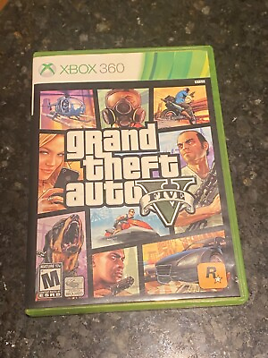#ad GTA 5 Grand Theft Auto V Xbox 360 Complete With Map $19.99