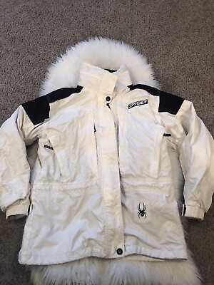#ad Spyder Black White Ski Jacket. Removable Fleece Lining. See Measurements Pics C5 $21.75