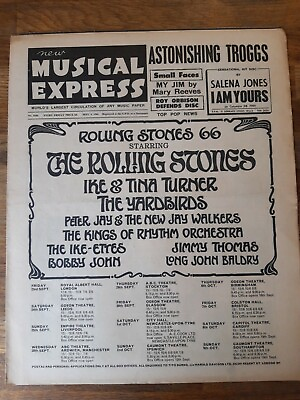 #ad NME September 9th 1966 Rolling Stones 66 Concert Front Page Advert GBP 25.00